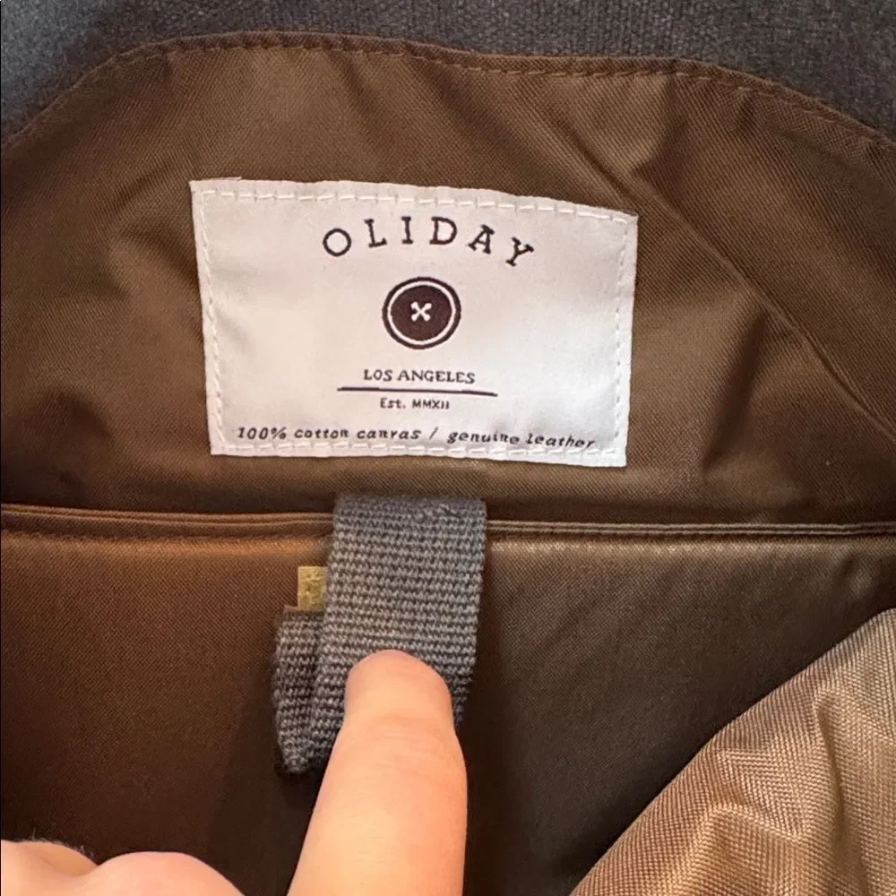 oliday wool/canvas/leather backpack
